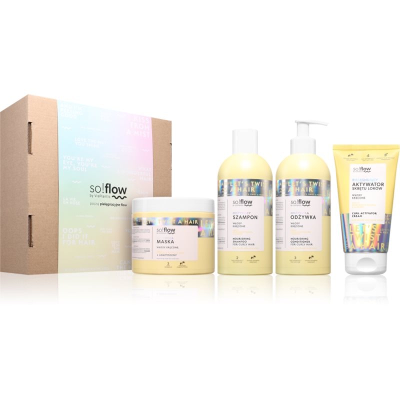 so!flow Curly Hair Set подаръчен комплект за къдрава коса - Комплект - Сравни цени от 1 магазин с безплатна доставка