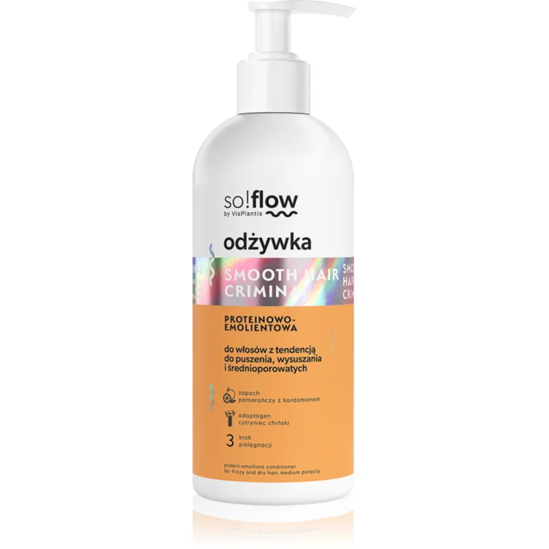 so!flow Frizzy and Dry Hair Protein-Emollient Conditioner изглаждащ балсам против цъфтене - Грижа за коса - Сравни цени от 1 магазин с безплатна доставка