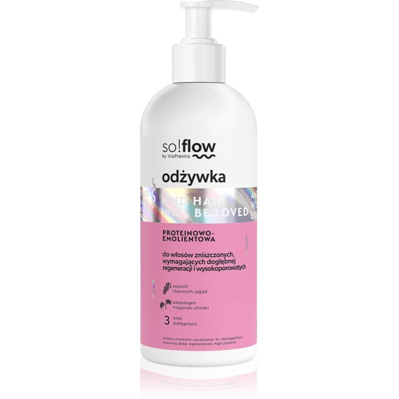 so!flow Damaged Hair Protein-Emollient Conditioner подсилващ балсам за увредена коса