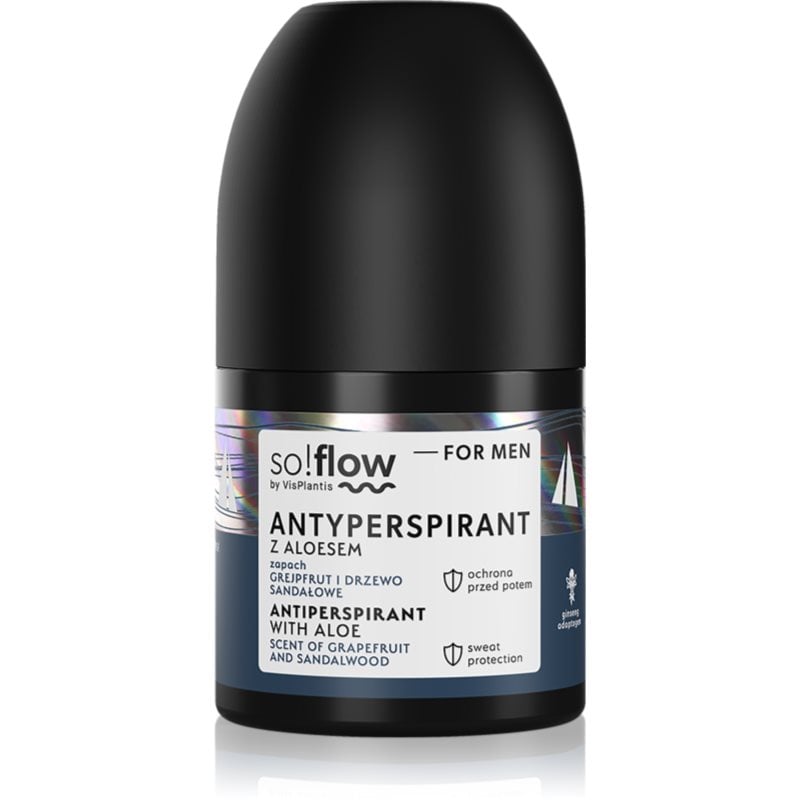 so!flow Men Antiperspirant рол- он против изпотяване за мъже Aloe scent of Grapefruit and Sandalwood