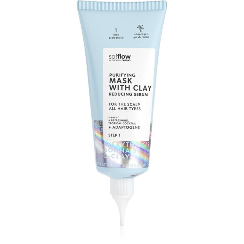 so!flow Purifying Mask Reducing Sebum дълко почистваща маска за мазна кожа на скалпа