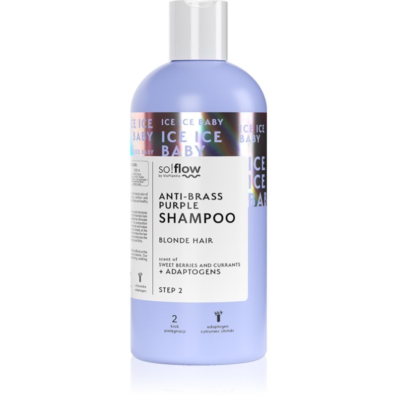 so!flow Cooling Shampoo Blonde Hair лилав шампоан неутрализиращ жълтеникавите оттенъци