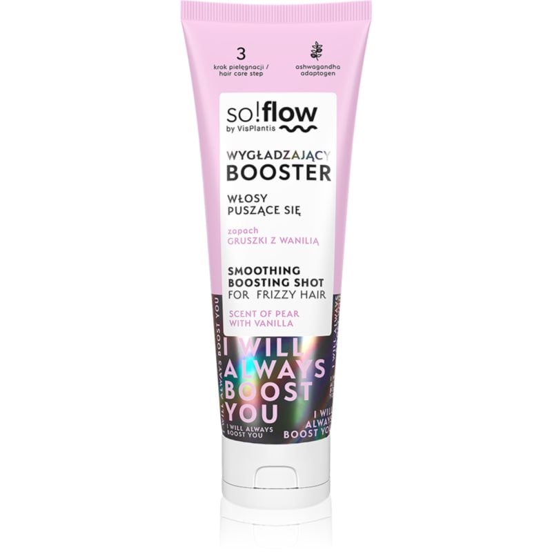 so!flow Frizzy and Dry Hair Smoothing Boosting Shot изглаждащ серум против цъфтене