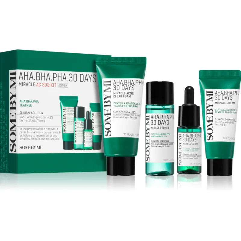 Some By Mi AHA∙BHA∙PHA 30 Days Miracle AC SOS Kit подаръчен комплект против акне - Комплект - Сравни цени от 1 магазин с безплатна доставка