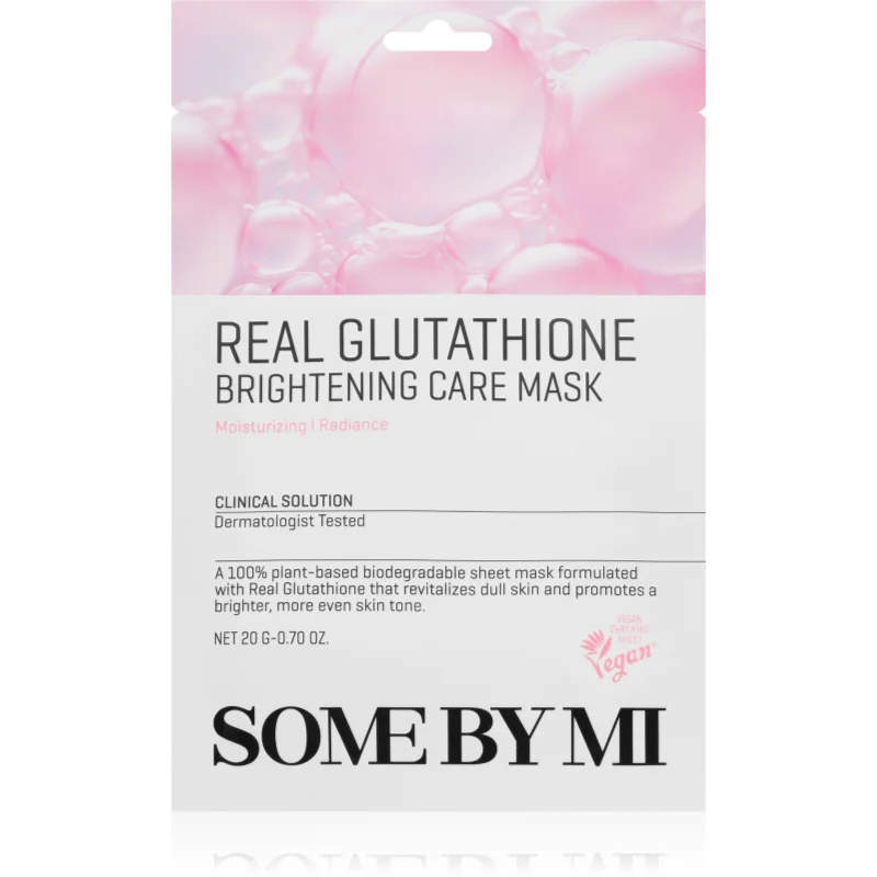 Some By Mi Clinical Solution Glutathione Brightening Care Mask озаряваща платнена маска да уеднакви цвета на кожата