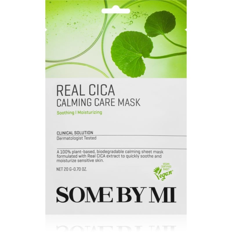Some By Mi Clinical Solution Cica Calming Care Mask успокояваща платнена маска за чувствителна кожа на лицето - Грижа за лице - Сравни цени от 1 магазин с безплатна доставка