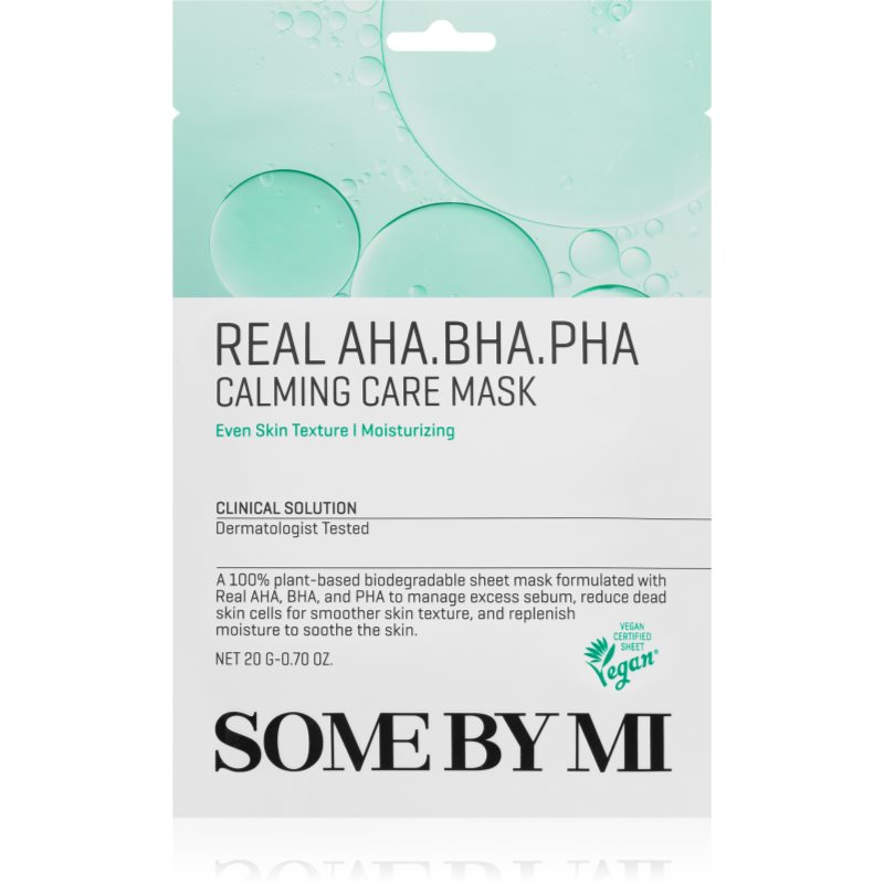 Some By Mi Clinical Solution AHA∙BHA∙PHA Calming Care Mask успокояваща платнена маска за проблемна кожа - Грижа за лице - Сравни цени от 1 магазин с безплатна доставка