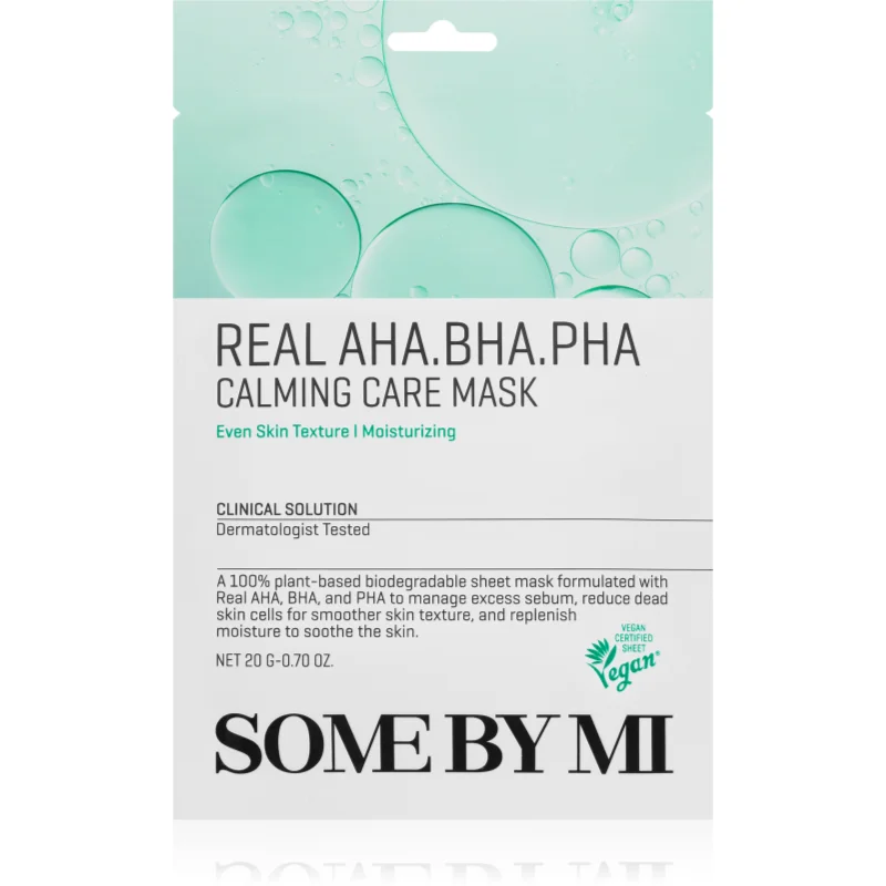 Some By Mi Clinical Solution AHA∙BHA∙PHA Calming Care Mask успокояваща платнена маска за проблемна кожа - Грижа за лице - Сравни цени от 1 магазин с безплатна доставка