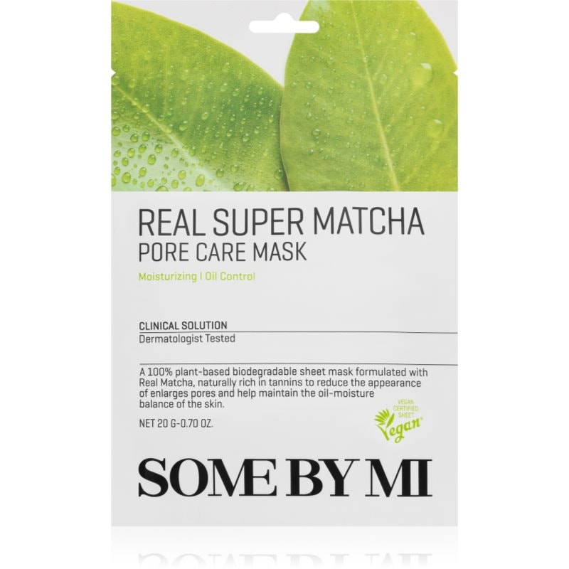 Some By Mi Some By Mi Clinical Solution Super Matcha Pore Care Mask подхранваща платнена маска за стягане на порите и матов ефект - Унисекс парфюм 20мл - Сравни цени от 1 магазин с безплатна доставка