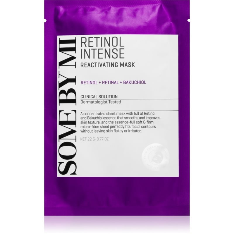 Some By Mi Some By Mi Retinol Intense Reactivating Mask противбръчкова платнена маска за зряла кожа - Унисекс парфюм 22мл - Сравни цени от 1 магазин с безплатна доставка