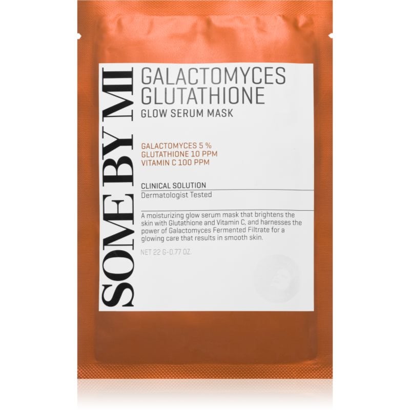 Some By Mi Galactomyces Glutathione Glow Serum Mask озаряваща платнена маска за чувствителна и суха кожа