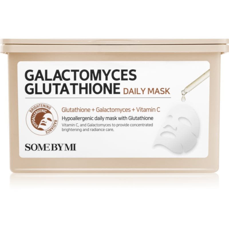 Some By Mi Galactomyces Glutathione Daily Mask Pack озаряваща платнена маска големи опаковки