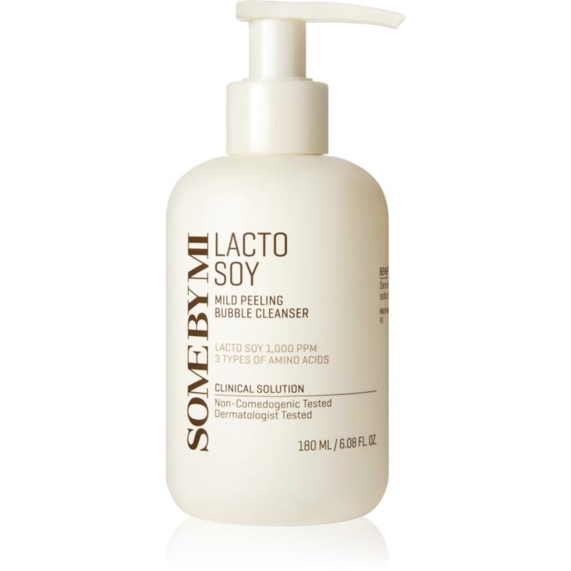 Some By Mi Lacto Soy Mild Bubble Peeling Cleanser нежно почистващ пилинг за чувствителна кожа на лицето