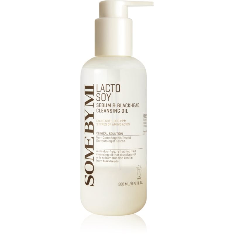 Some By Mi Lacto Soy Sebum & Blackhead Cleansing Oil нежно почистващо олио за чувствителна кожа на лицето