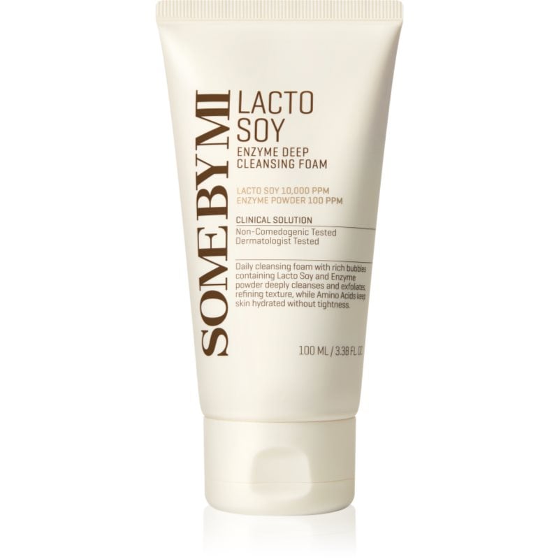 Some By Mi Lacto Soy Enzyme Deep Cleansing Foam дълкопочистваща пяна с успокояващ ефект