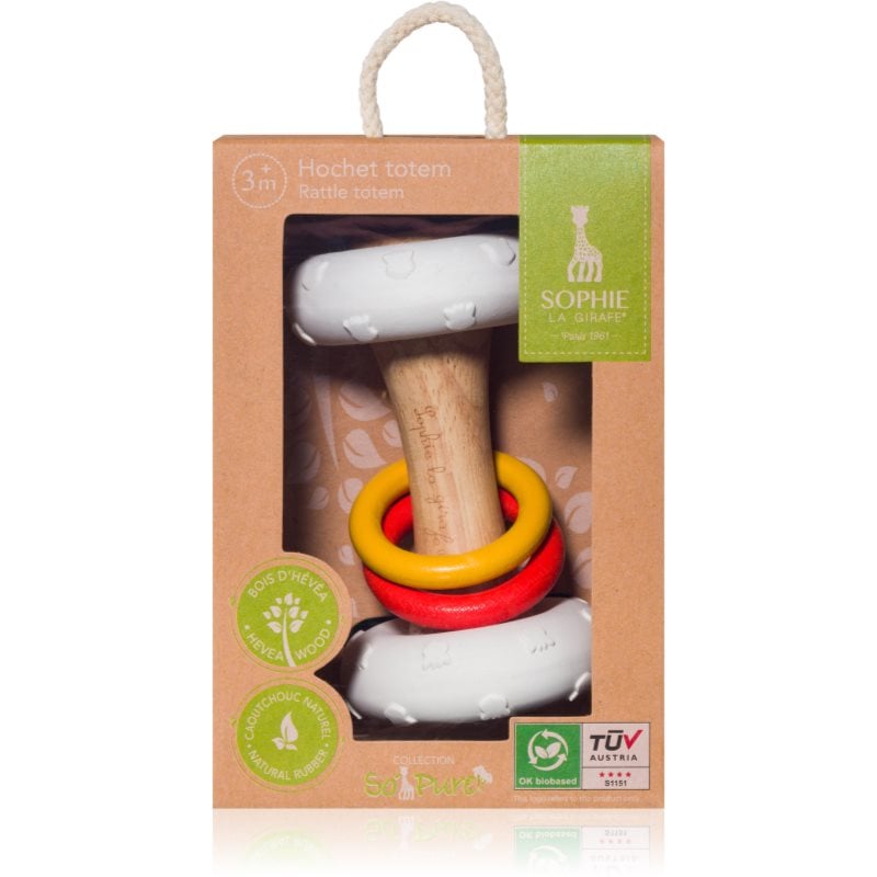Sophie La Girafe Vulli Rattle Totem дрънкалка 3m+