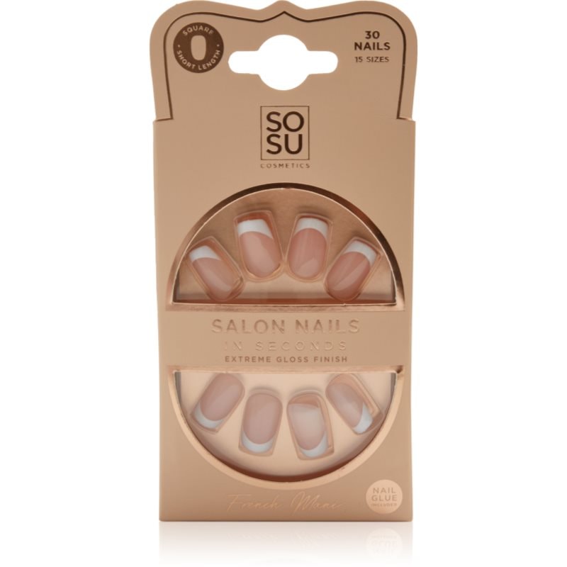 SOSU Cosmetics Salon Nails French Mani Изкуствени нокти - Грим - Сравни цени от 1 магазин с безплатна доставка