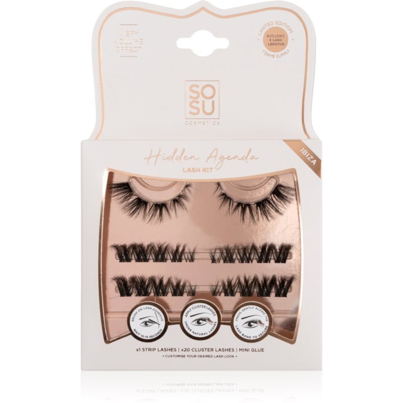 SOSU Cosmetics Hidden Agenda Lash Kit изкуствени мигли Ibiza - Грим - Сравни цени от 1 магазин с безплатна доставка