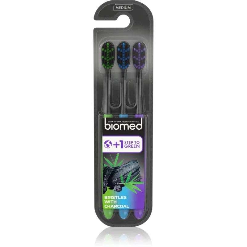 Biomed Black Charcoal четки за зъби медиум