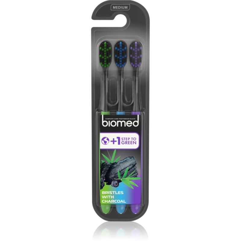 Biomed Black Charcoal четки за зъби медиум
