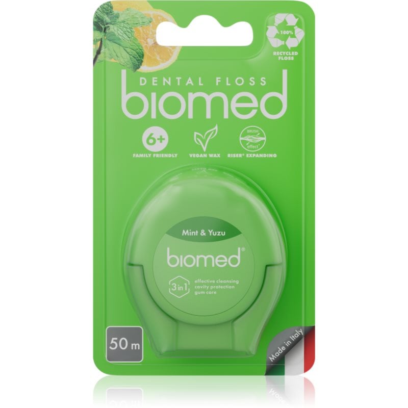 Biomed Dental Floss конец за зъби Mint and Yuzu 50 м