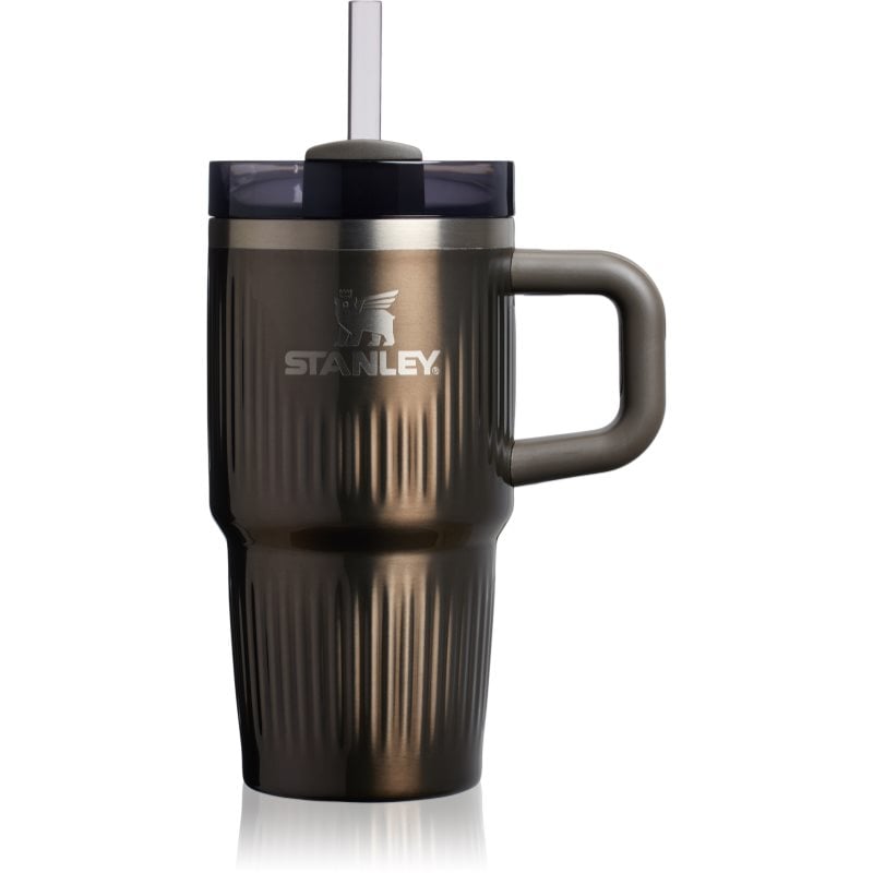 Stanley Quencher H2.O FlowState™ Fluted Tumbler неръждаема термочаша със сламка малък Gunmetal Shine