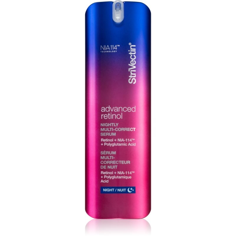 StriVectin Advanced Retinol Nightly Multi-Correct Serum регенериращ нощен серум с ревитализиращ ефект с ретинол - Грижа за лице - Сравни цени от 1 магазин с безплатна доставка