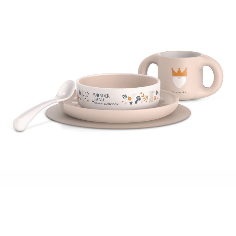 Suavinex Wonderland Toddler Feeding Set Pink сет за хранене 6 m+ - За деца - Сравни цени от 1 магазин с безплатна доставка