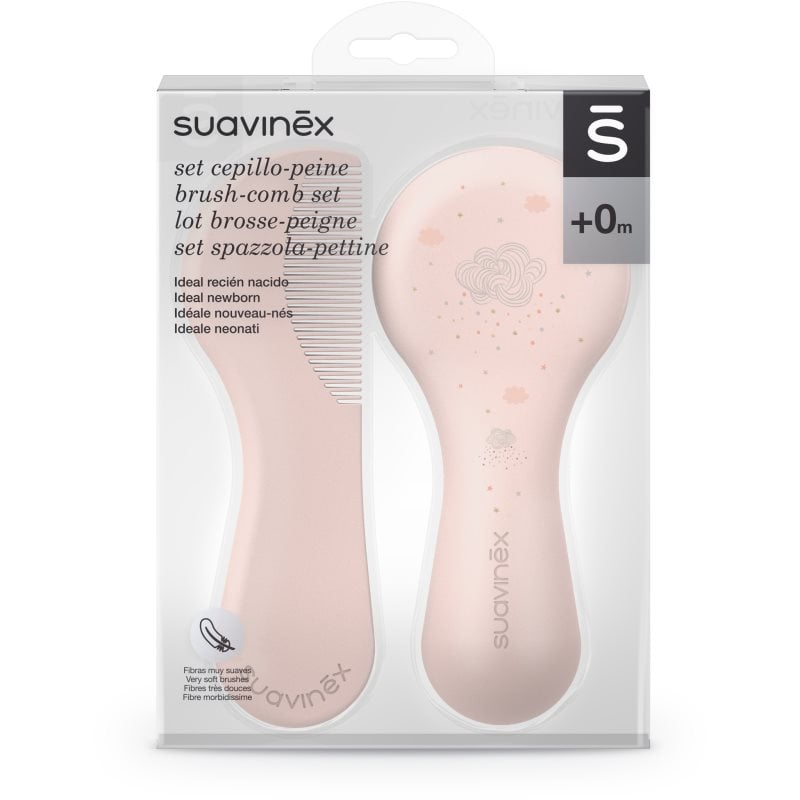 Suavinex Dreams Brush-comb Set комплект за деца от раждането им Pink
