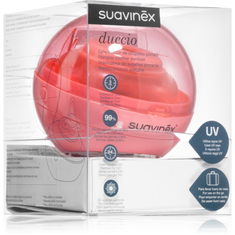 Suavinex Portable Soother Steriliser UV стерилизатор Pink - Електроуред - Сравни цени от 1 магазин с безплатна доставка