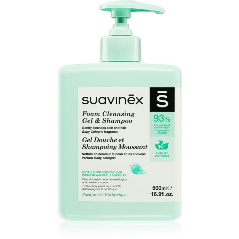 Suavinex Foam Cleansing Gel & Shampoo шампоан с пяна за деца от раждането им Baby Cologne - За деца - Сравни цени от 1 магазин с безплатна доставка