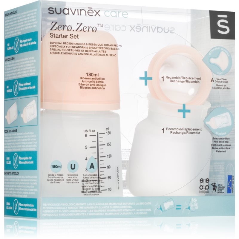 Suavinex Zero Zero Starter Set подаръчен комплект за деца от раждането им A Adaptable Flow 0 m+ - За деца - Сравни цени от 1 магазин с безплатна доставка