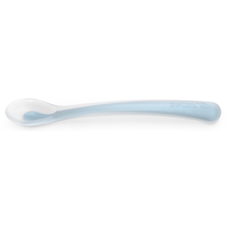Suavinex Colour Essence Silicone Spoon лъжичка 4 m+ Immensity Blue