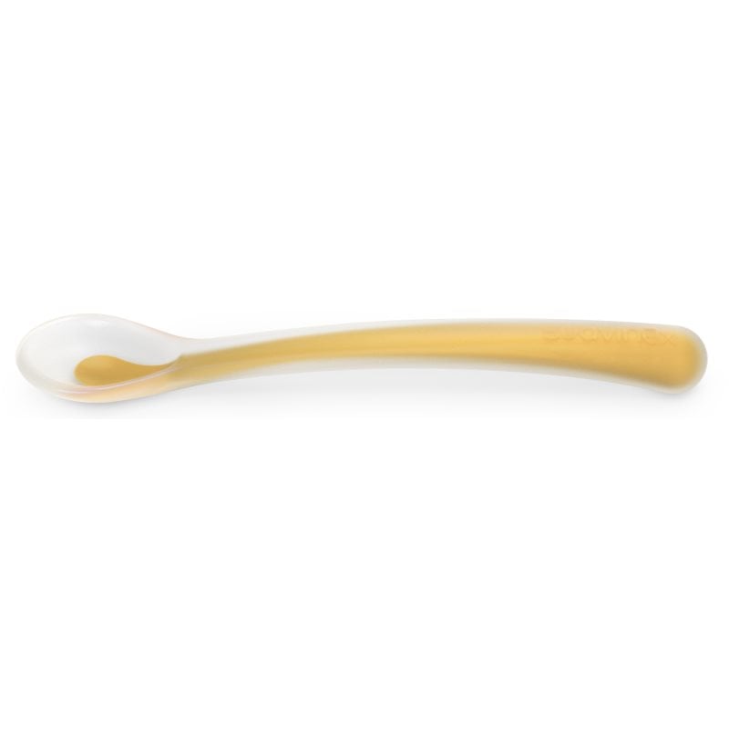 Suavinex Colour Essence Silicone Spoon лъжичка 4 m+ Bright Mustard