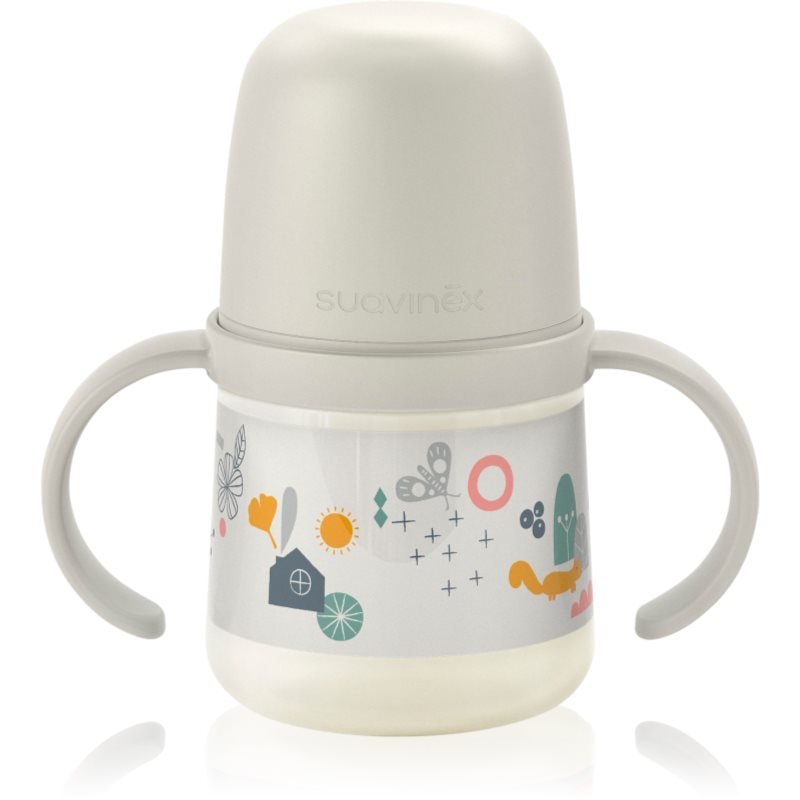 Suavinex Walk First детско шише с дръжки 6 m+ Cream - Грижа за тяло - Сравни цени от 1 магазин с безплатна доставка