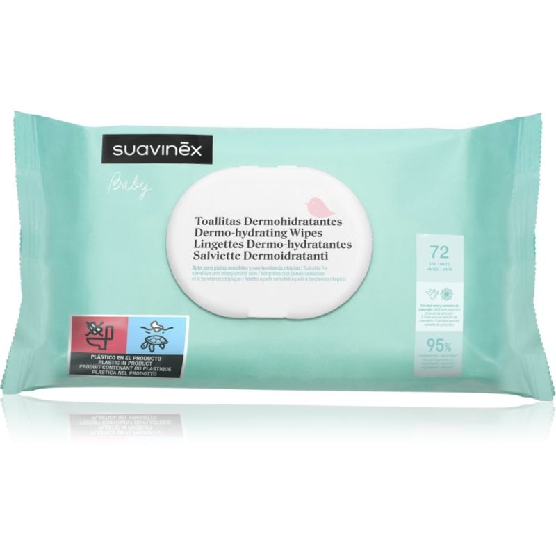 Suavinex Baby Dermo-hydrating Wipes мокри кърпички за лице и тяло