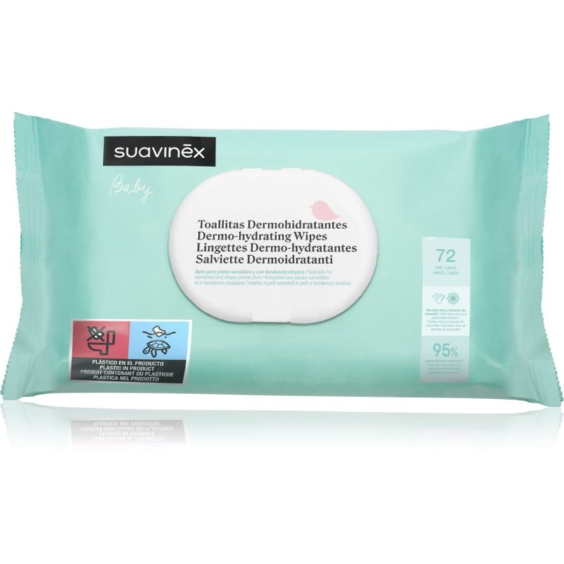 Suavinex Baby Dermo-hydrating Wipes мокри кърпички за лице и тяло - Грижа за тяло - Сравни цени от 1 магазин с безплатна доставка