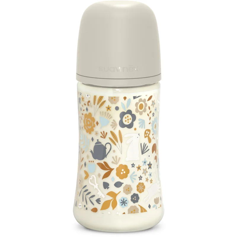 Suavinex Wonderland SX Pro Physiological Anti-Colic бебешко шише M Medium Flow 3 m+ Liberty Cream