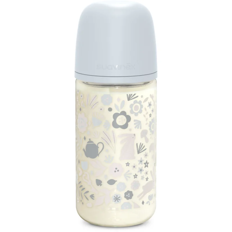 Suavinex Wonderland SX Pro Physiological Anti-Colic Glass стъклено бебешко шише M Medium Flow 3 m+ Liberty Blue - За деца - Сравни цени от 1 магазин с безплатна доставка