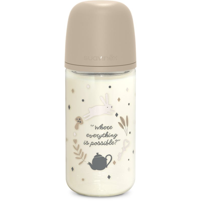 Suavinex Wonderland SX Pro Physiological Anti-Colic Glass стъклено бебешко шише M Medium Flow 3 m+ Cream - Грижа за тяло - Сравни цени от 1 магазин с безплатна доставка