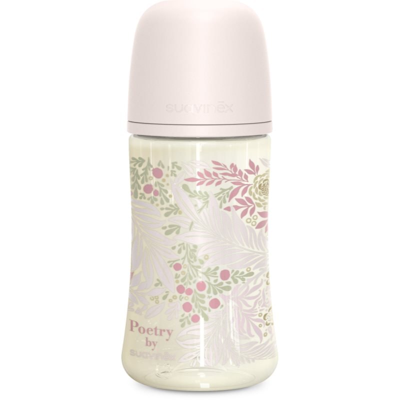 Suavinex Poetry SX Pro Physiological M бебешко шише 3 m+ Medium Flow - Pink - За деца - Сравни цени от 1 магазин с безплатна доставка
