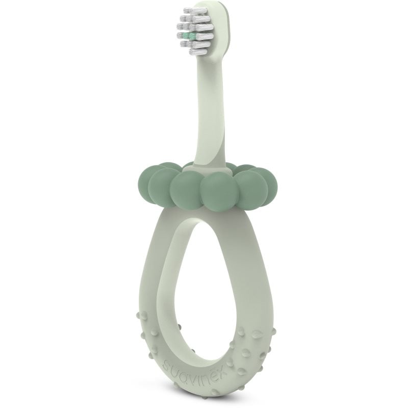 Suavinex Baby Training Toothbrush четка за зъби за деца 0-2 y Green