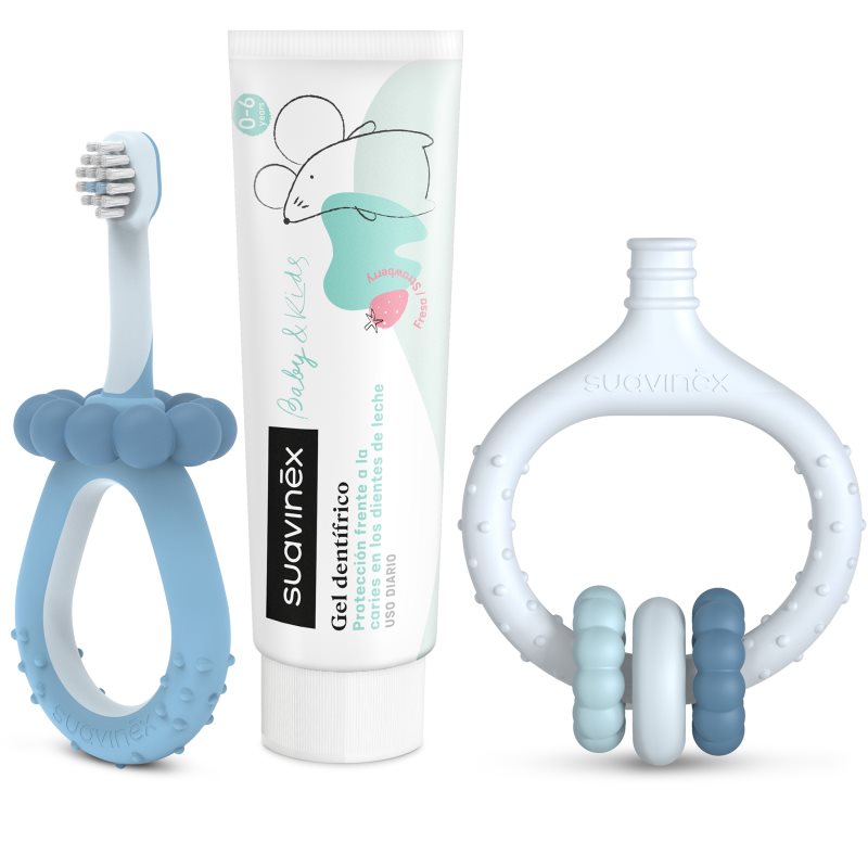 Suavinex Baby & Kids My First Dental Care Set подаръчен комплект за бебета и деца Blue - Комплект - Сравни цени от 1 магазин с безплатна доставка