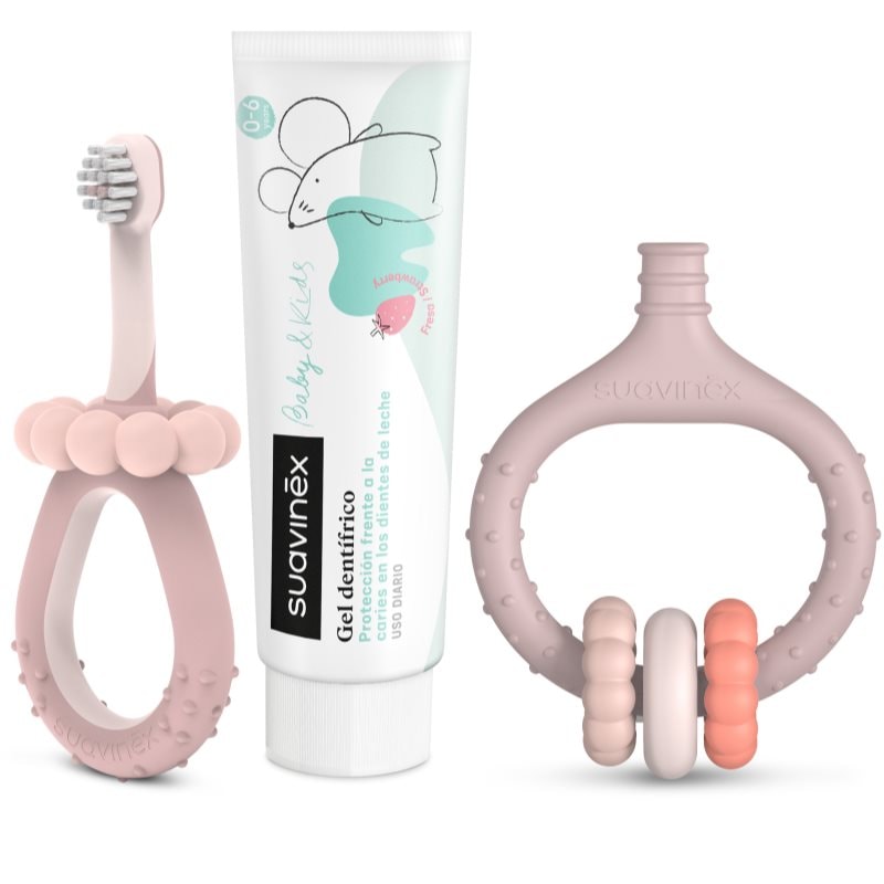 Suavinex Baby & Kids My First Dental Care Set подаръчен комплект за бебета и деца Pink - Комплект - Сравни цени от 1 магазин с безплатна доставка