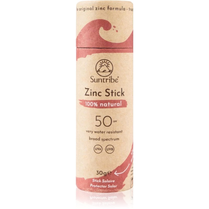 Suntribe Sports Zinc Stick минерална защитна пръчица за чувствителни места SPF 50 Retro Red