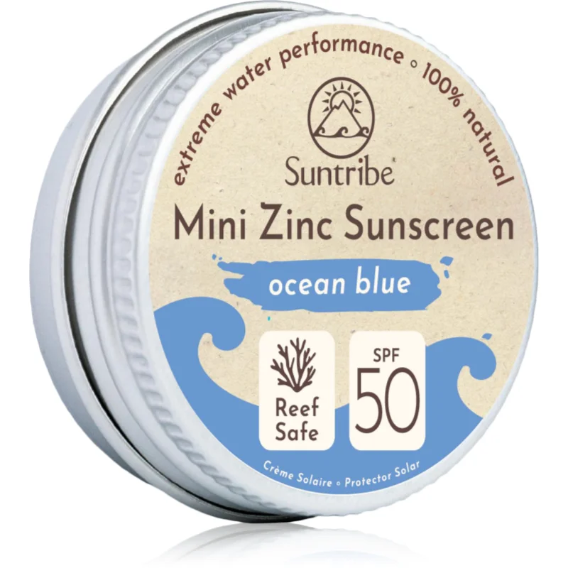 Suntribe Mini Zinc Sunscreen минерален защитен крем за лице и тяло SPF 50 Ocean Blue - Грижа за тяло - Сравни цени от 1 магазин с безплатна доставка