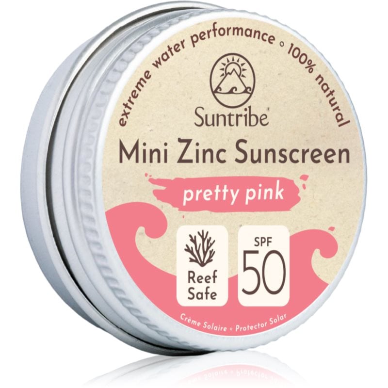 Suntribe Mini Zinc Sunscreen минерален защитен крем за лице и тяло SPF 50 Pretty Pink