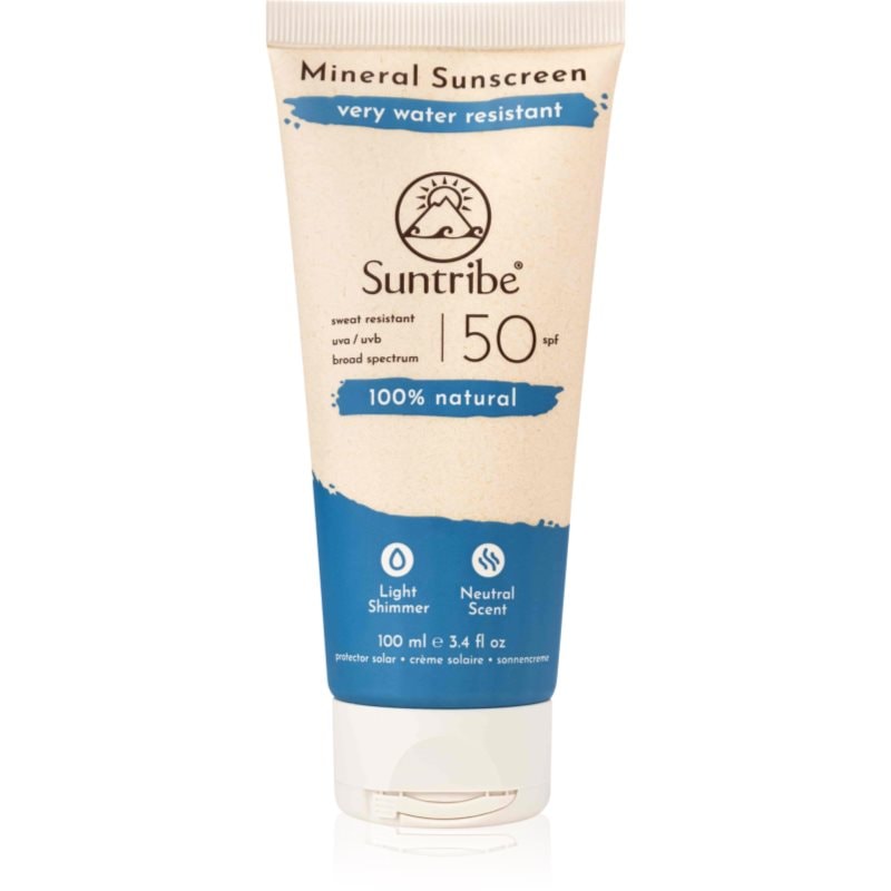 Suntribe Suntribe Mineral Sunscreen минерален защитен крем за лице и тяло SPF 50 - Унисекс парфюм 100мл - Сравни цени от 1 магазин с безплатна доставка