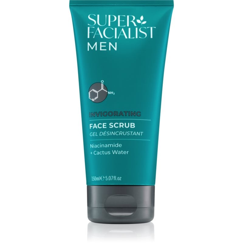 Super Facialist For Men Invigorating изглаждащ пилинг за лице за мъже