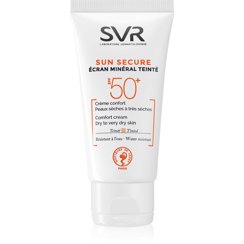 SVR Sun Secure минерален тониращ крем за суха към много суха кожа SPF 50+